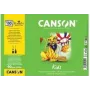 Canson Kids blocco carta da disegno A4 90 g/m² bianco leggermente grana 50 fogli per matita e matite colorate C629012000