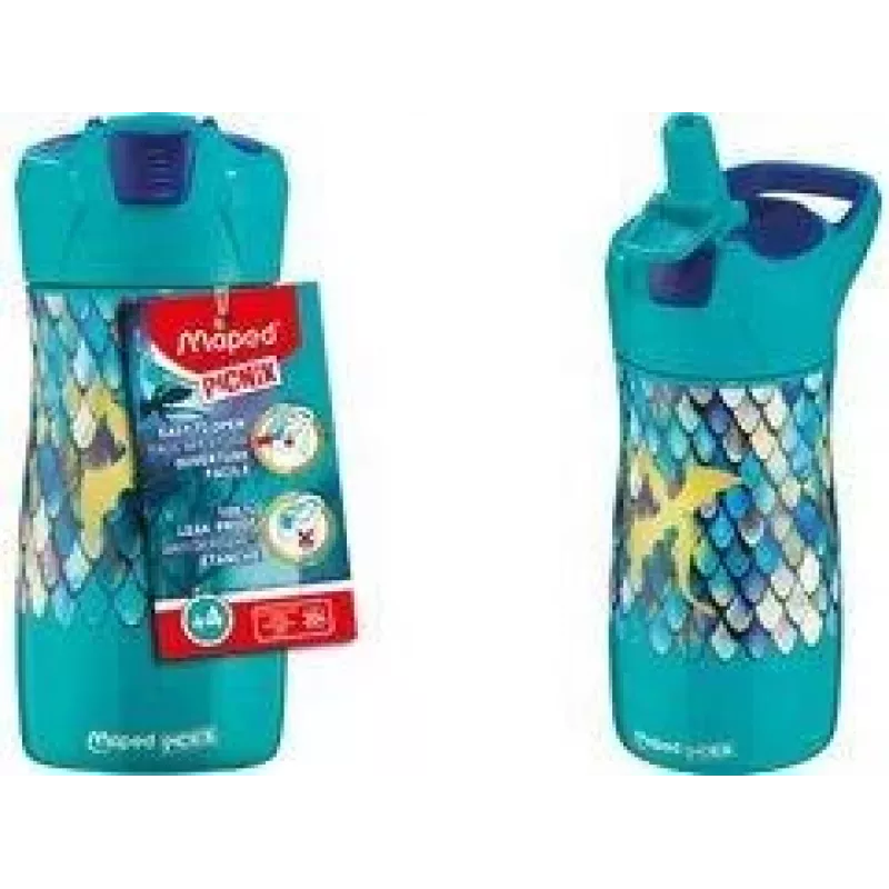 Maped PICNIK borraccia in acciaio inox per bambini 0,43L drago verde/blu 871295