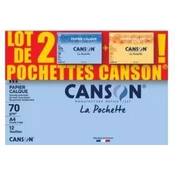 Canson Carta da lucido e carta millimetrata, set da 2 pezzi C400121939