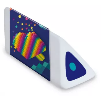 Maped Pyramide PIXEL PARTY gomma in plastica, bianco, senza ftalati e PVC, sezione triangolare, espositore da 24 119523