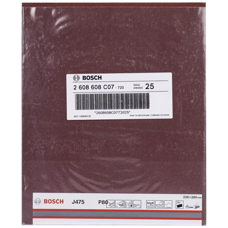 Bosch Best for Metal J475 rotolo abrasivo P80 100 mm x 50 m 2608608C07