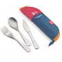 Maped PICNIK CONCEPT KIDS set posate con custodia rosa, acciaio inox, sicurezza bambini, 3 pezzi 878001