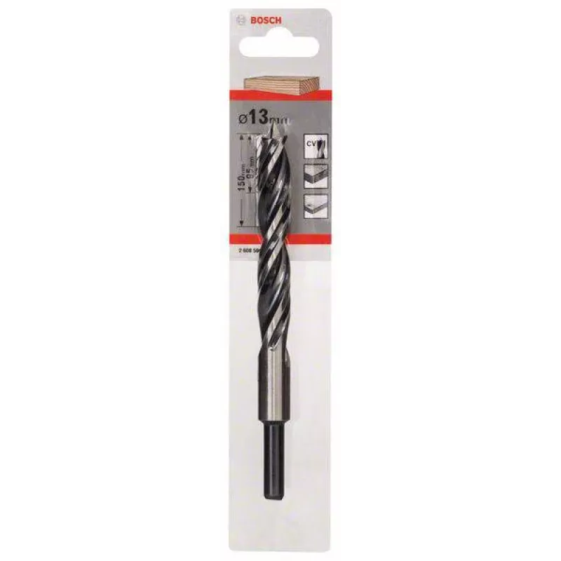 Bosch Expert for Wood punta per legno con punta di centraggio 13 mm, 151 mm lunghezza, gambo cilindrico, 1 pz 2608596310