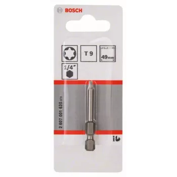 Bosch punta Torx T9 Extra Hard E 6.3, 25 mm, 1 pezzo (2607001630)