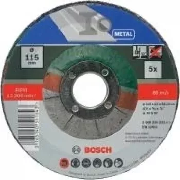 Bosch A 30 S BF disco da taglio, 115 mm x 1,0 mm x 22,23 mm, centro depresso, 5 pezzi 2609256332