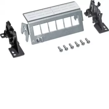 Hager FZ06MK patch panel Keystone schermato 6 porte Cat.6a, grigio