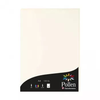 Clairefontaine Pollen A4 bianco naturale 120 g/m² carta – 25 fogli 56000C