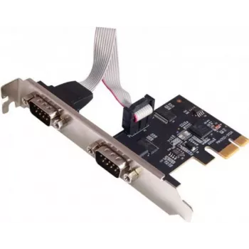 Dexlan 306588 scheda adattatore seriale RS232 PCI Express x1 2 porte con staffa low profile