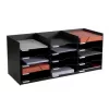 PAPERFLOW smistatore moduli a 20 scomparti, polistirolo nero, con etichette e portetichette (541.01)