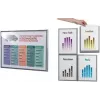 PAPERFLOW bacheca da parete A4 grigio alluminio confezione da 4 4066x4.35