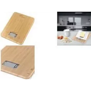Little Balance LB 8543 bilancia da cucina elettronica sottile in bambù con display LCD, capacità 5 kg, precisione 1 g