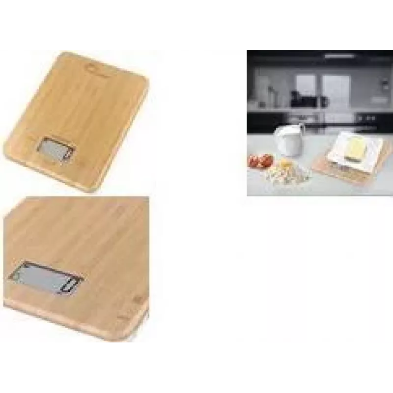 Little Balance LB 8543 bilancia da cucina elettronica sottile in bambù con display LCD, capacità 5 kg, precisione 1 g