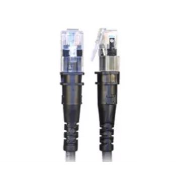 Patchsee ThinPatch cavo patch UTP CAT 6a 1,2 m nero - 10Gbps PoE++ sottile flessibile