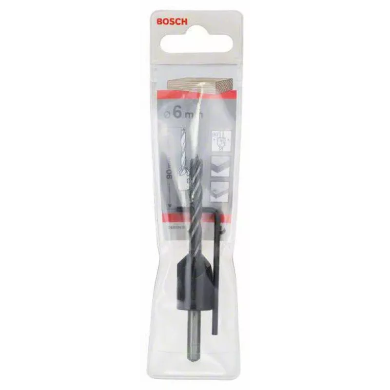 Bosch 2608596393 punta per metallo HSS-R 6 mm, DIN 338, lunghezza 93 mm