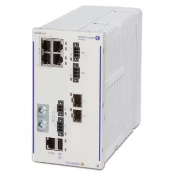 Alcatel-Lucent OmniSwitch 6465-P6 switch managed L3 con 4x Gigabit PoE+ e 2x SFP, 150W High PoE, montaggio su guida DIN/parete