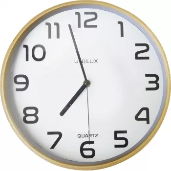 UNILUX Baltic orologio da parete in legno 300 mm marrone nero numeri al quarzo 400094591
