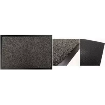 PAPERFLOW zerbino in microfibra, 900 x 600 mm, antracite, 100% poliestere, zerbino assorbente, 1 pz. 12TMF60X90.11