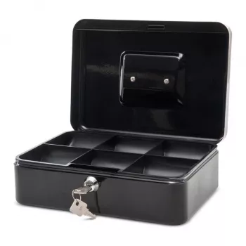 MAUL cassetta portavalori 56113-90, nero, acciaio, serratura a cilindro, 250 x 191 x 88 mm