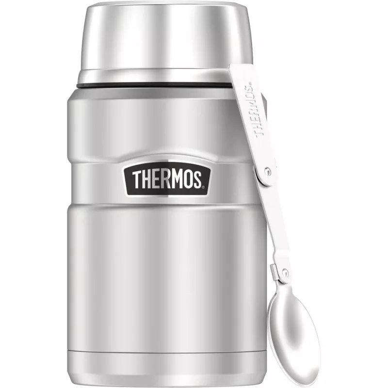 THERMOS STAINLESS KING contenitore termico sottovuoto per alimenti, 0,71 L, nero opaco 4001.233.071