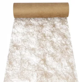 PAPSTAR Sizoflor runner/decorazione da tavolo, oro, 75% poliestere, 25% poliammide, impermeabile, 1 pezzo (37063)
