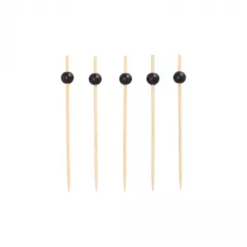 PAPSTAR stecchini per finger food Black Pearl, 125 mm, bambù, 200 pezzi 11300