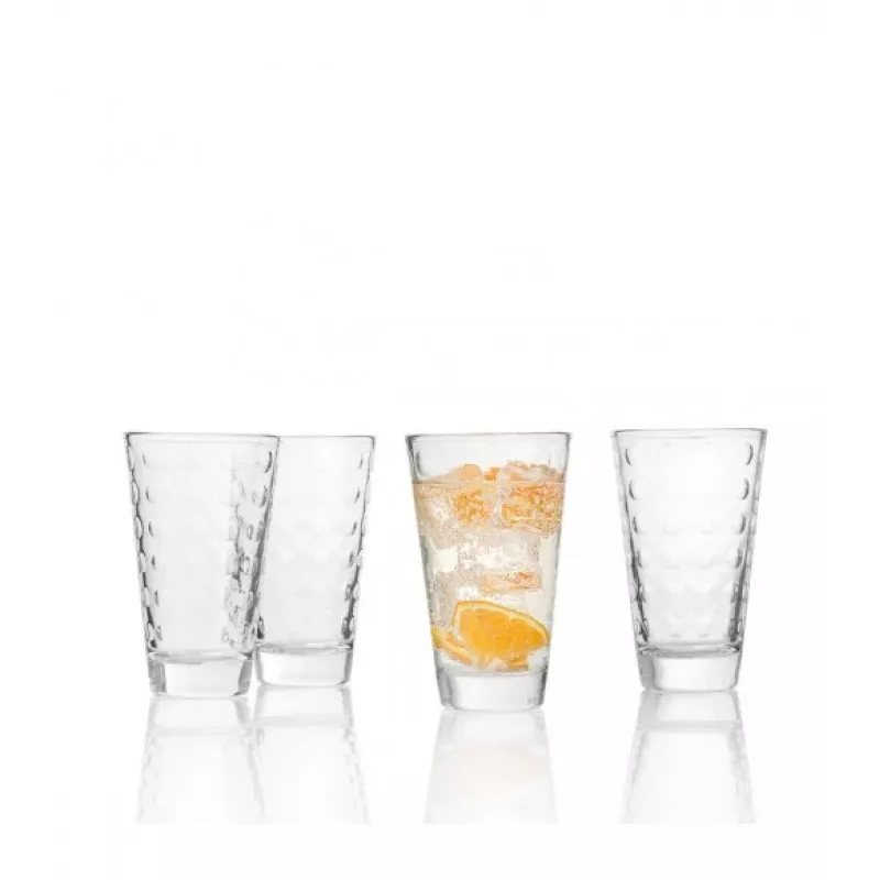 Esmeyer Leonardo OPTIC set di bicchieri, 300 ml, decoro in rilievo interno, conico, altezza 130 mm, 6 pezzi 410-749