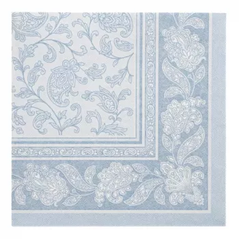 PAPSTAR ROYAL Collection Ornaments tovagliolo, blu artico, 400 x 400 mm, 4 strati, piega 1/4, 1 pz. 37023