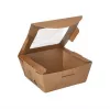 Papstar 87250 contenitore monouso per alimenti in cartone con rivestimento PLA, marrone, 750 ml, 50 pezzi