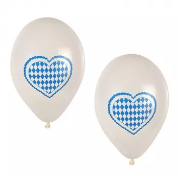 PAPSTAR Palloncino in lattice blu-bianco bavarese, 250 mm di diametro, 1 pezzo 81949