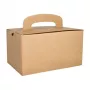PAPSTAR pure Lunchbox con manico, cartone marrone, 424 g/m², pieghevole, 1 pezzo 88980