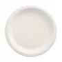 PAPSTAR pure Piatto in canna da zucchero rotondo 230 mm confezione da 12 compostabile adatto al microonde 89748