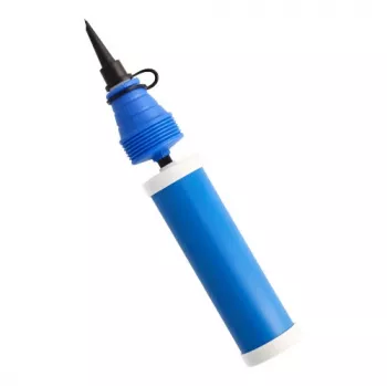 PAPSTAR Pompa a doppia corsa per palloncini, plastica blu, 275 mm, 1 pezzo (89199)