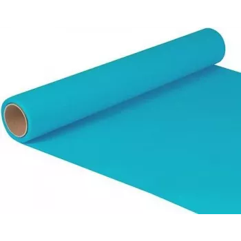 Papstar 82210 Rotolo runner da tavolo in carta turchese, 400 mm x 5 m, rettangolare