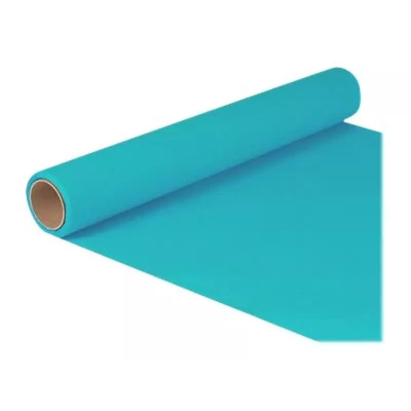Papstar 82210 Rotolo runner da tavolo in carta turchese, 400 mm x 5 m, rettangolare