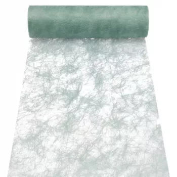 PAPSTAR Sizoflor Runner da tavolo/Nastro decorativo, verde giada, idrorepellente, 75% poliestere 25% poliammide 37061