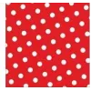 PAPSTAR Dots Tovaglioli di carta, 330 x 330 mm, rosso, 3 strati, piega 1/4, 20 pezzi 82756