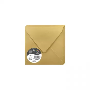 Pollen by Clairefontaine Busta quadrata 140 mm, oro, 120 g/m², pH neutro, senza acidi (1 pezzo) 50088C