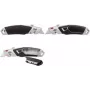 WEDO Taglierino di sicurezza Profi Plus II, rientro lama automatico a 3 stadi, argento/nero, 3 profondità di taglio, 1 pezzo (78 851)