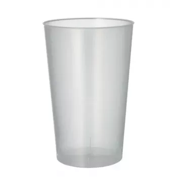 PAPSTAR Bicchieri riutilizzabili PP, 0,5 L, trasparenti, confezione da 30, 91 mm di diametro, 140 mm di altezza 89824
