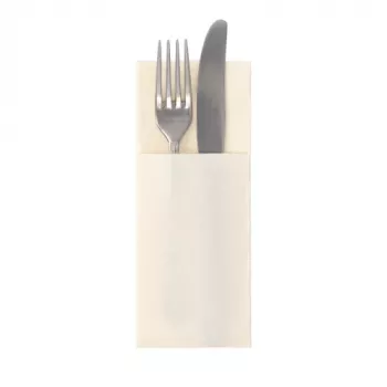 PAPSTAR Royal Collection portatovaglioli, champagne, tissue premium effetto stoffa, 3 strati, 40 x 40 cm aperto, 50 pezzi 37328
