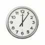 MAUL MAULride orologio da parete radiocontrollato, 610 mm di diametro, cornice in plastica argento 9056195
