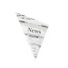 PAPSTAR sacchetto a cono in carta da giornale, 270 x 190 x 190 mm, carta pergamena sostitutiva, 40 g/m², capacità 125 g, 1 pezzo 86053