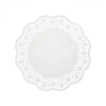 PAPSTAR centrino rotondo, 360 mm di diametro, carta merletto goffrata bianca, 40 g/m², 1 pezzo (12265)