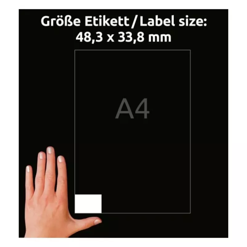 AVERY etichette universali 48,3 x 33,8 mm bianche con tecnologia UltraGrip (confezione da 480) 4789