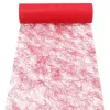 PAPSTAR Sizoflor runner/decorazione da tavolo, rosso, 75% poliestere 25% poliammide, impermeabile, resistente allo strappo, 1 pezzo 37062