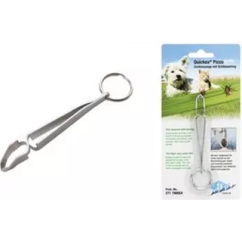 WEDO PICCO pinza rimuovi zecche con portachiavi, metallo, 1 pezzo 271 790054