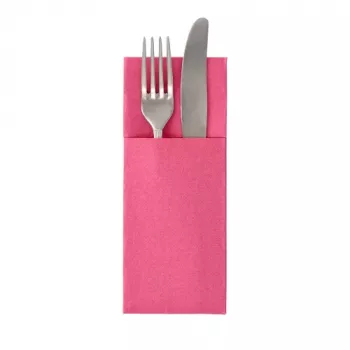 PAPSTAR ROYAL Collection pochette portatovaglioli, fucsia, tissue premium effetto stoffa, 40 x 40 cm, 50 pezzi (37331)