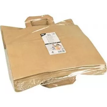 PAPSTAR shopper in carta, 320 x 170 x 270 mm, carta kraft marrone, 70 g/m², portata 5 kg, con manici - 1 pezzo (86449)
