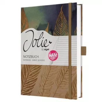 SIGEL Jolie Pure Feathers quaderno, DIN A5, rigato, copertina rigida, carta bianca, 176 pagine JN859