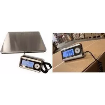 Little Balance LB 8371 Pro e-200 bilancia digitale per pacchi, portata 200 kg, leggibilità 50 g, piattaforma in acciaio inox, display LCD separato